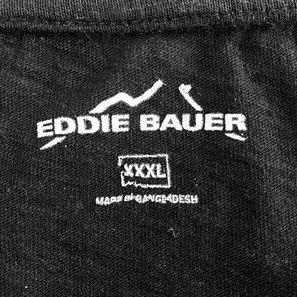 SALE: EDDIE BAUER, Black, Short Sleeve Tee Shirt, Round Neck, 3X - Picture 3 of 5